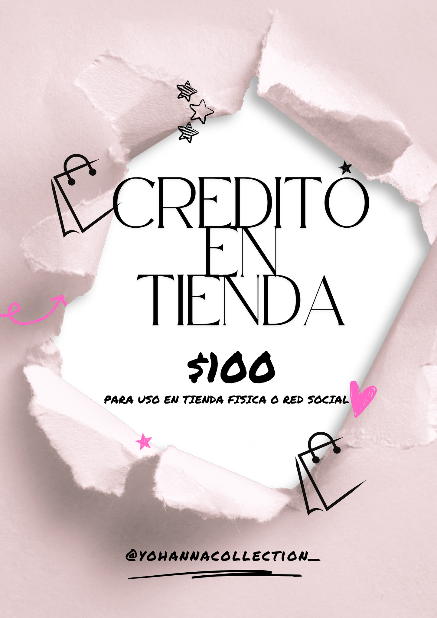 Crédito en Tienda $100