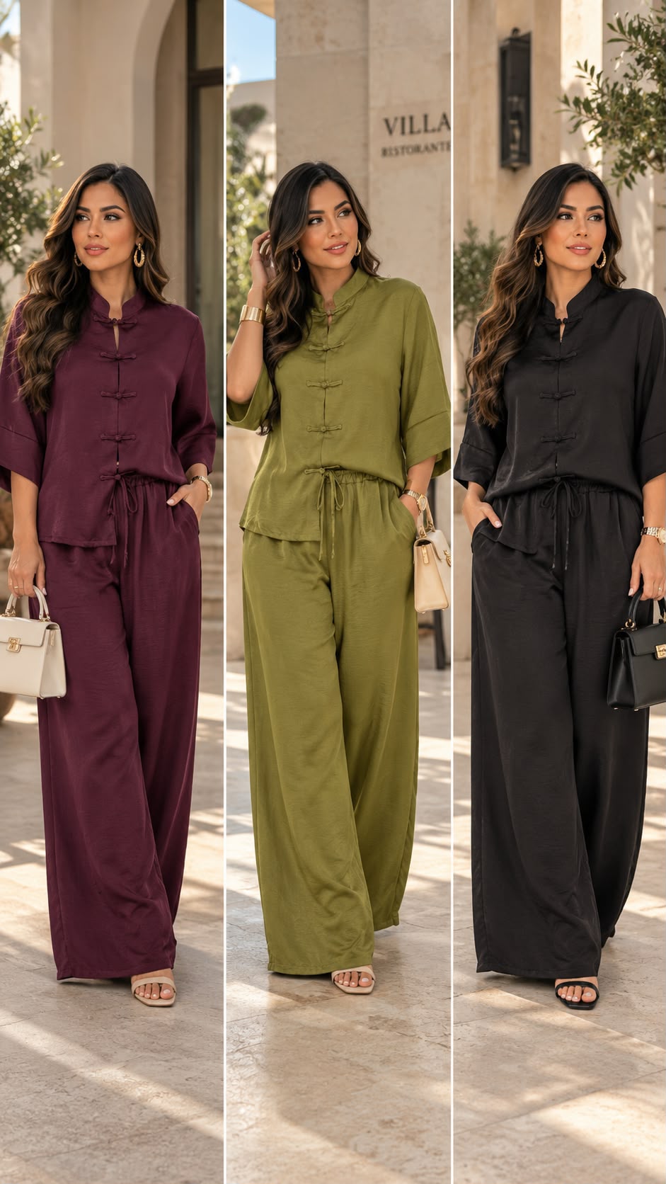 Set lirio kimono en seda