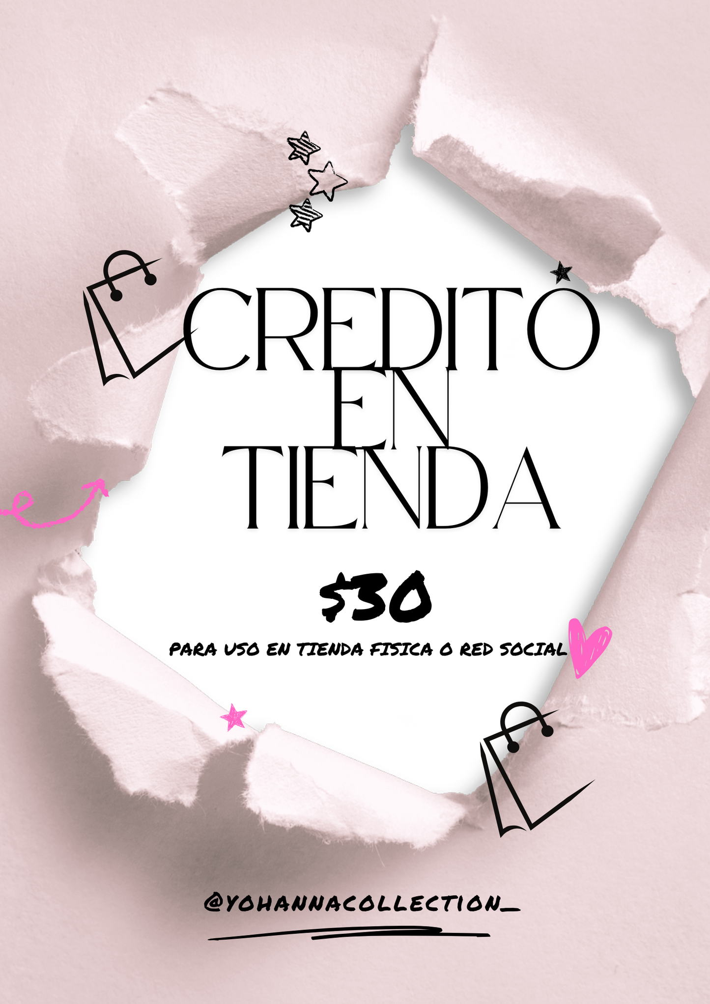 Crédito en Tienda $30